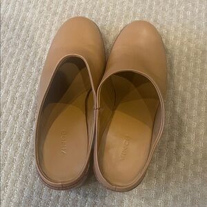 Vince Tan Soft Leather Platform Women's Mules